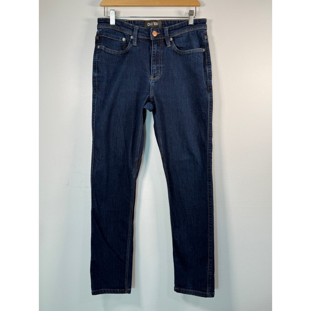 DU/ER L2X Slim Fit Jeans Mens Fits 30x29 Blue Technical Performance Denim EUC